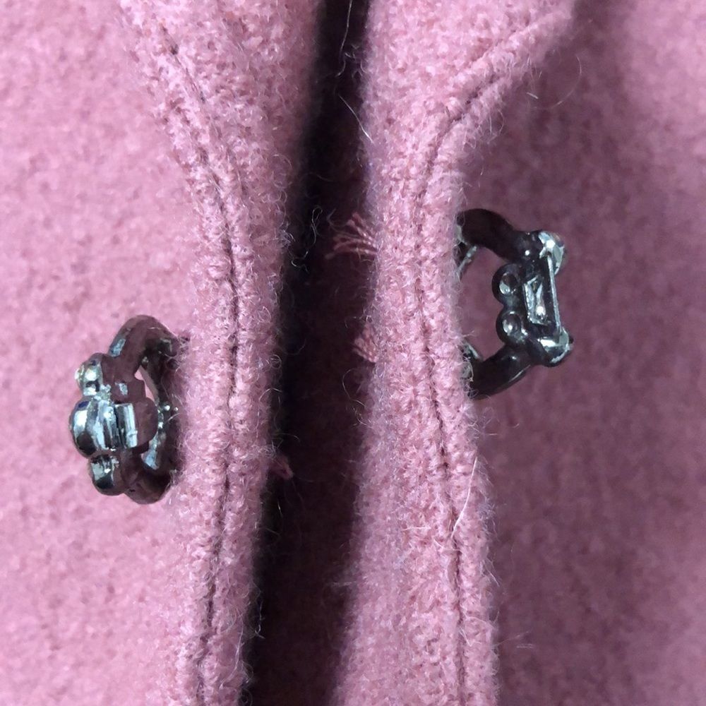 Alfred Dunner M Wool Overcoat Light Jacket in Raspberry Smoothie Pink - Picture 11 of 15